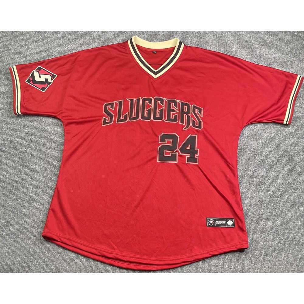 Sluggers Baseball Jersey Mens XL Red Juiced 24 Big League Smoke Streetwear